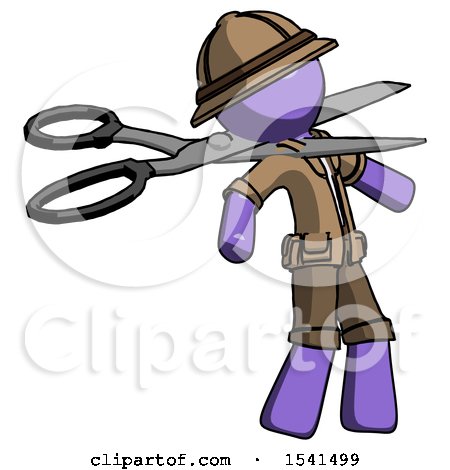 Purple Explorer Ranger Man Scissor Beheading Office Worker Execution by Leo Blanchette
