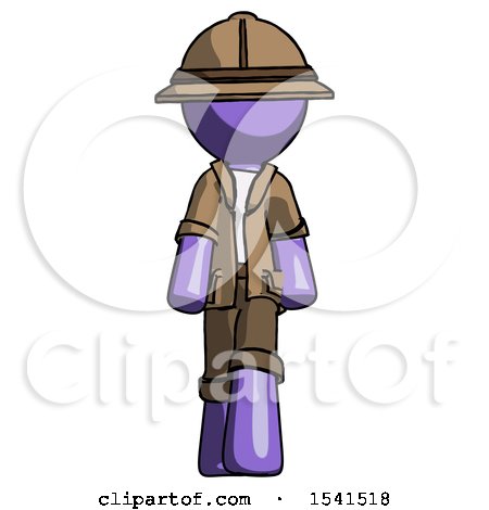 Purple Explorer Ranger Man Walking Front View by Leo Blanchette