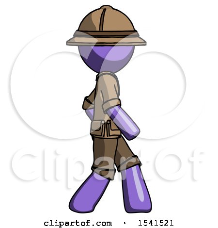 Purple Explorer Ranger Man Walking Right Side View by Leo Blanchette