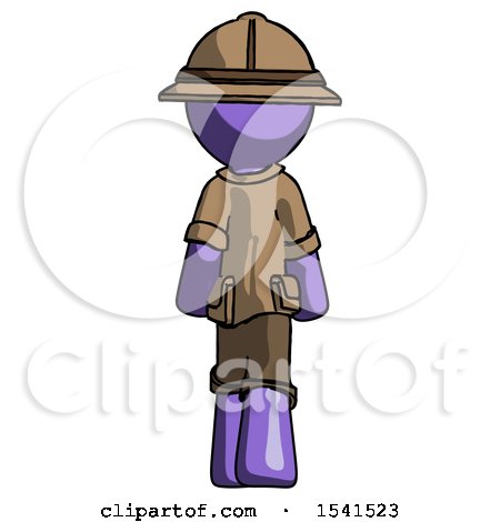 Purple Explorer Ranger Man Walking Away, Back View by Leo Blanchette