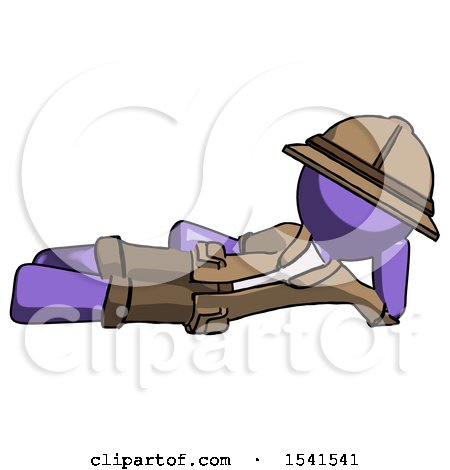 Purple Explorer Ranger Man Reclined on Side by Leo Blanchette