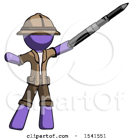 Purple Explorer Ranger Man Demonstrating That Indeed the Pen Is Mightier by Leo Blanchette