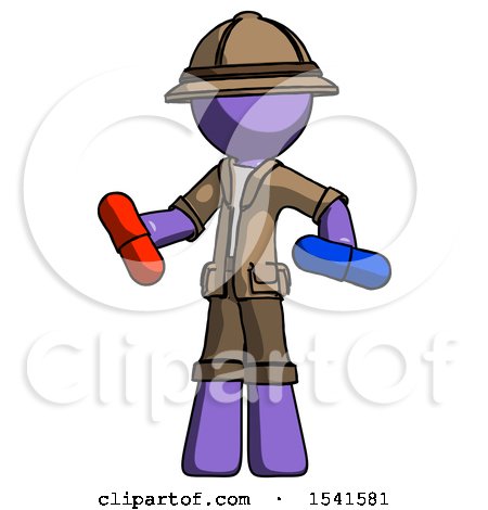 Purple Explorer Ranger Man Red Pill or Blue Pill Concept by Leo Blanchette