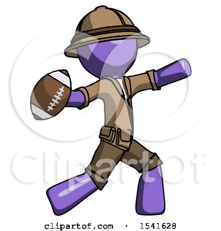 Purple Explorer Ranger Man Throwing Football by Leo Blanchette