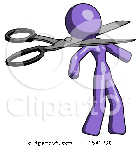 Purple Design Mascot Woman Scissor Beheading Office Worker Execution by Leo Blanchette