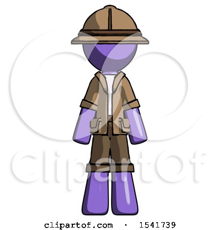 Purple Explorer Ranger Man Standing Facing Forward by Leo Blanchette