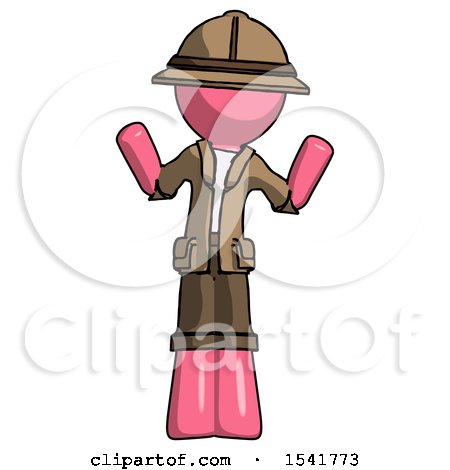 Pink Explorer Ranger Man Shrugging Confused by Leo Blanchette