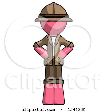 Pink Explorer Ranger Man Hands on Hips by Leo Blanchette
