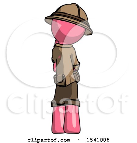 Pink Explorer Ranger Man Thinking, Wondering, or Pondering Rear View by Leo Blanchette