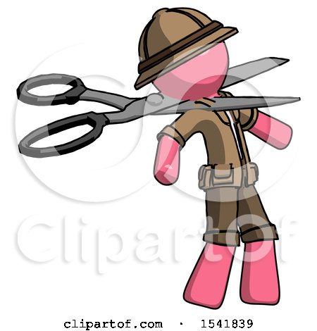 Pink Explorer Ranger Man Scissor Beheading Office Worker Execution by Leo Blanchette