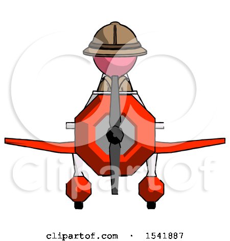 Pink Explorer Ranger Man in Geebee Stunt Plane Front View by Leo Blanchette