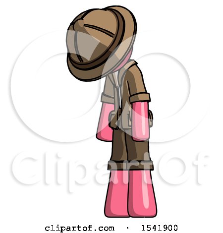 Pink Explorer Ranger Man Depressed with Head down Turned Left by Leo Blanchette