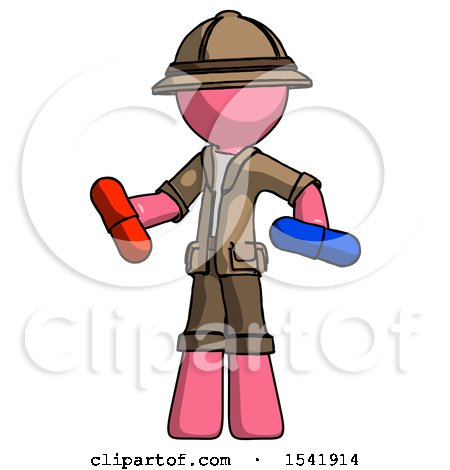 Pink Explorer Ranger Man Red Pill or Blue Pill Concept by Leo Blanchette