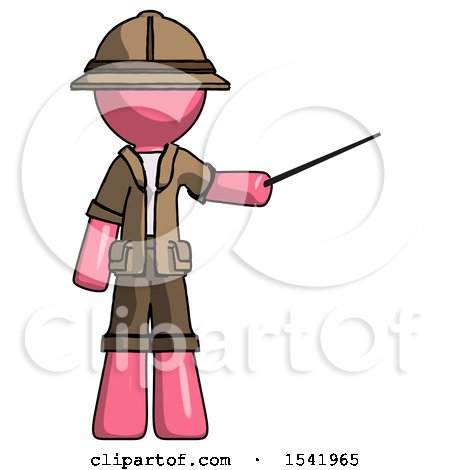 Pink Explorer Ranger Man Teacher or Conductor with Stick or Baton Directing by Leo Blanchette
