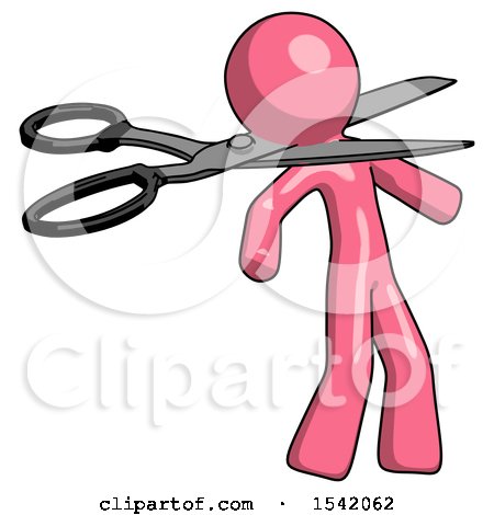 Pink Design Mascot Man Scissor Beheading Office Worker Execution by Leo Blanchette