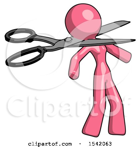 Pink Design Mascot Woman Scissor Beheading Office Worker Execution by Leo Blanchette