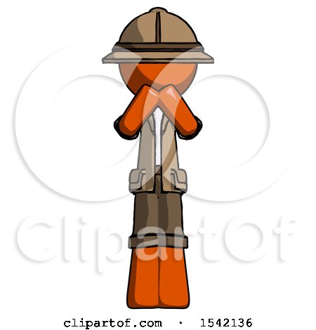 Orange Explorer Ranger Man Laugh, Giggle, or Gasp Pose by Leo Blanchette