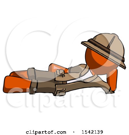 Orange Explorer Ranger Man Reclined on Side by Leo Blanchette