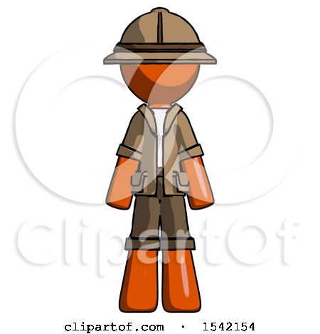 Orange Explorer Ranger Man Standing Facing Forward by Leo Blanchette