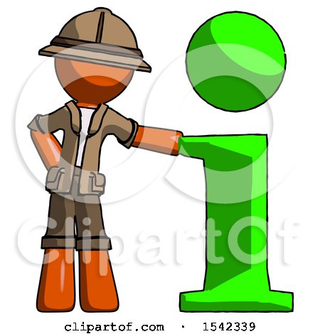 Orange Explorer Ranger Man with Info Symbol Leaning up Against It by Leo Blanchette