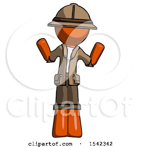 Orange Explorer Ranger Man Shrugging Confused by Leo Blanchette