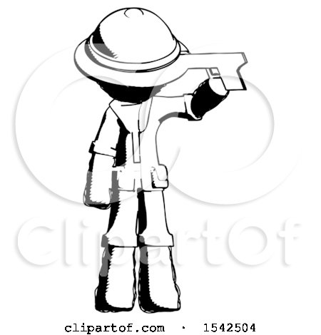 Ink Explorer Ranger Man Suicide Gun Pose by Leo Blanchette
