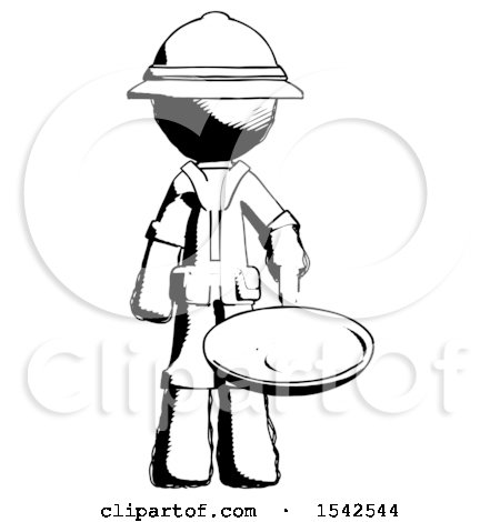 Ink Explorer Ranger Man Frying Egg in Pan or Wok by Leo Blanchette