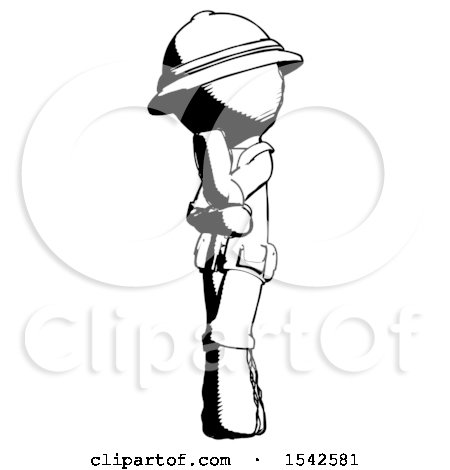 Ink Explorer Ranger Man Thinking, Wondering, or Pondering by Leo Blanchette