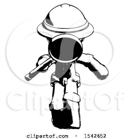 Ink Explorer Ranger Man Looking down Through Magnifying Glass by Leo Blanchette
