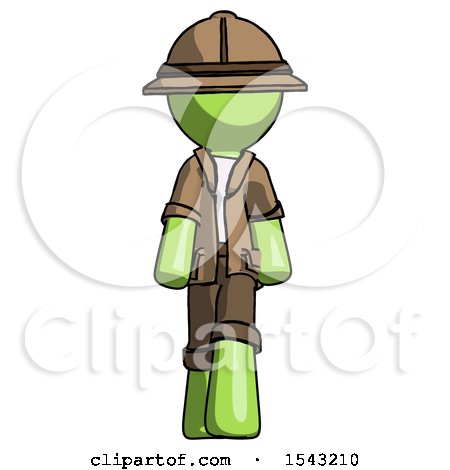 Green Explorer Ranger Man Walking Front View by Leo Blanchette