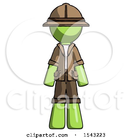 Green Explorer Ranger Man Standing Facing Forward by Leo Blanchette