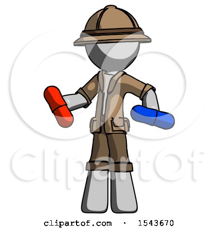 Gray Explorer Ranger Man Red Pill or Blue Pill Concept by Leo Blanchette