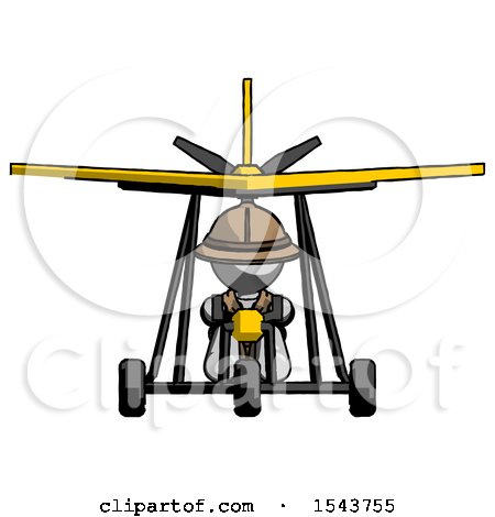 Gray Explorer Ranger Man in Ultralight Aircraft Front View by Leo Blanchette