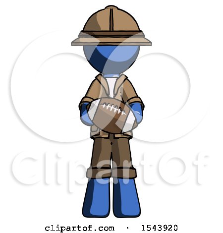 Blue Explorer Ranger Man Giving Football to You by Leo Blanchette