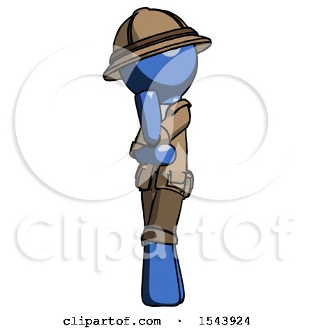 Blue Explorer Ranger Man Thinking, Wondering, or Pondering by Leo Blanchette