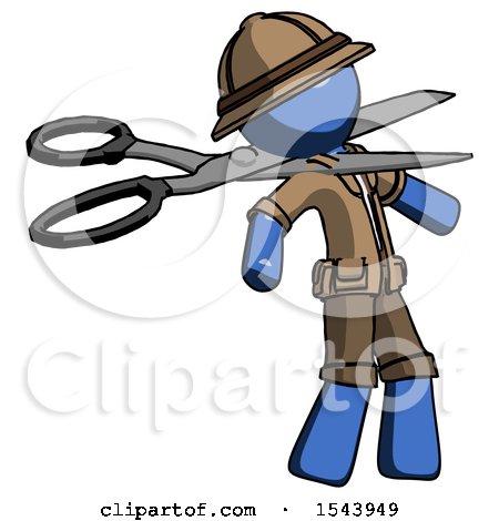 Blue Explorer Ranger Man Scissor Beheading Office Worker Execution by Leo Blanchette