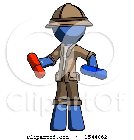 Blue Explorer Ranger Man Red Pill or Blue Pill Concept by Leo Blanchette