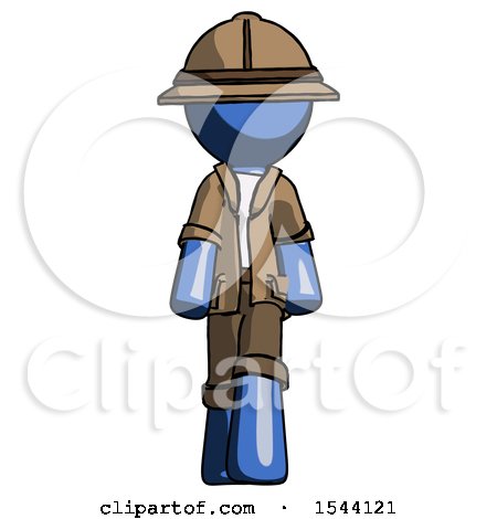 Blue Explorer Ranger Man Walking Front View by Leo Blanchette