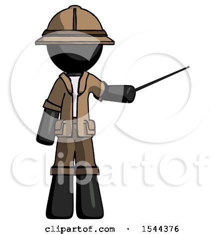 Black Explorer Ranger Man Teacher or Conductor with Stick or Baton Directing by Leo Blanchette