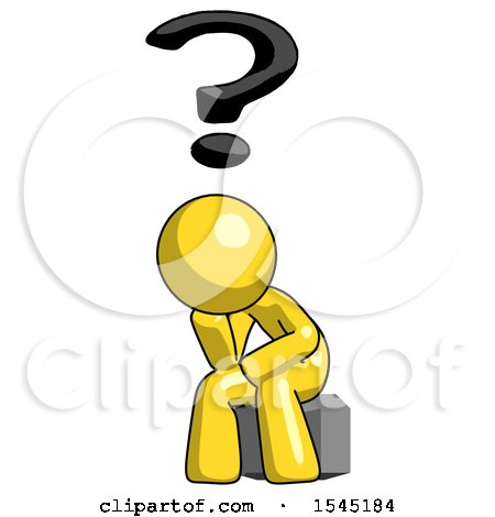 Yellow Design Mascot Man Thinker Question Mark Concept by Leo Blanchette