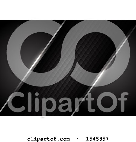 Clipart of a Metal Background with a Diagonal Carbon Fiber Stripe - Royalty Free Vector Illustration by KJ Pargeter