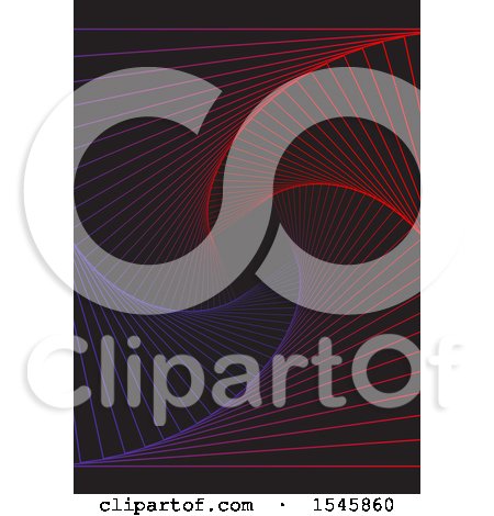 Clipart of a Wire Wave Design on Black - Royalty Free Vector Illustration by KJ Pargeter