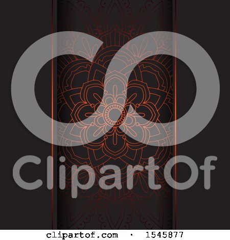 Clipart of a Mandala Design and Dark Gray Panels - Royalty Free Vector Illustration by KJ Pargeter