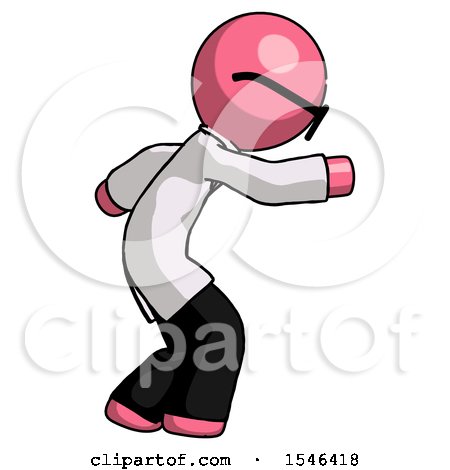 Pink Doctor Scientist Man Sneaking While Reaching for Something by Leo Blanchette