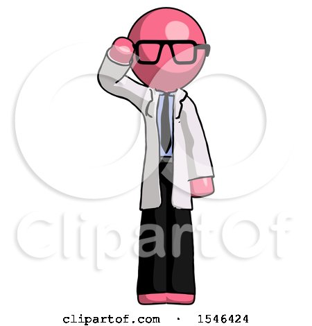 Pink Doctor Scientist Man Soldier Salute Pose by Leo Blanchette