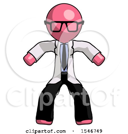 Pink Doctor Scientist Male Sumo Wrestling Power Pose by Leo Blanchette