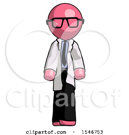 Pink Doctor Scientist Man Walking Front View by Leo Blanchette