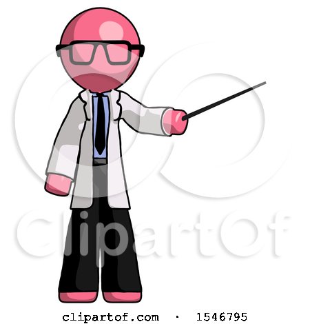 Pink Doctor Scientist Man Teacher or Conductor with Stick or Baton Directing by Leo Blanchette