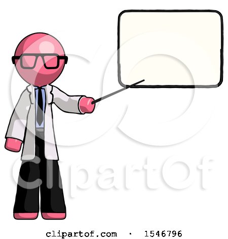 Pink Doctor Scientist Man Giving Presentation in Front of Dry-erase Board by Leo Blanchette