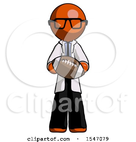 Orange Doctor Scientist Man Giving Football to You by Leo Blanchette